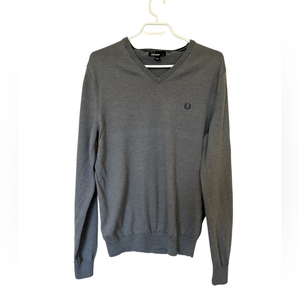 Fred Perry V Neck Sweater Size L